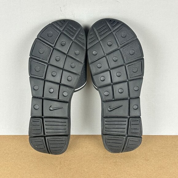 Nike Comfort Footbed Slide Sandals Womens 7 Black White Comfort Sport Padded - Picture 6 of 9